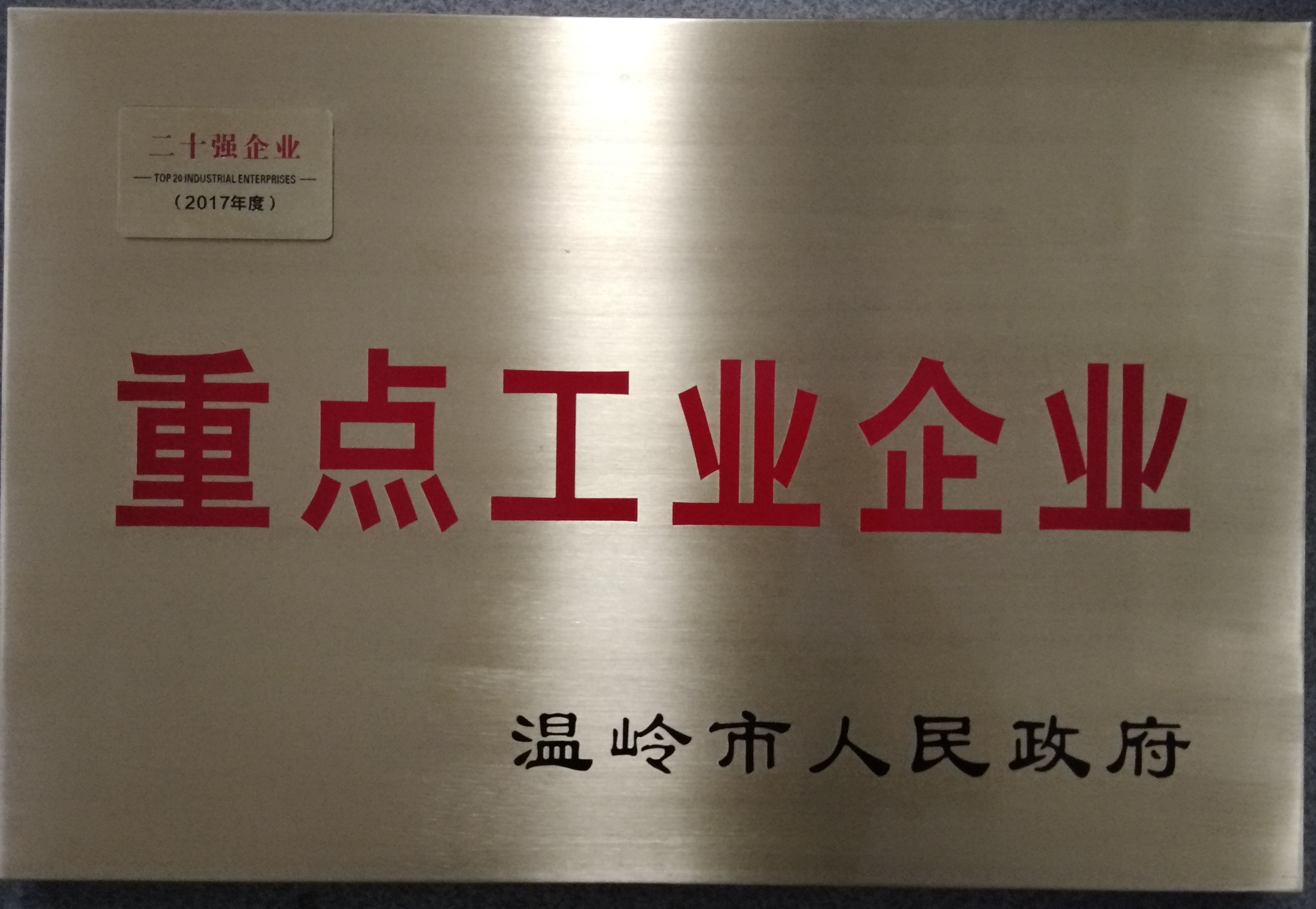温岭市二十强企业